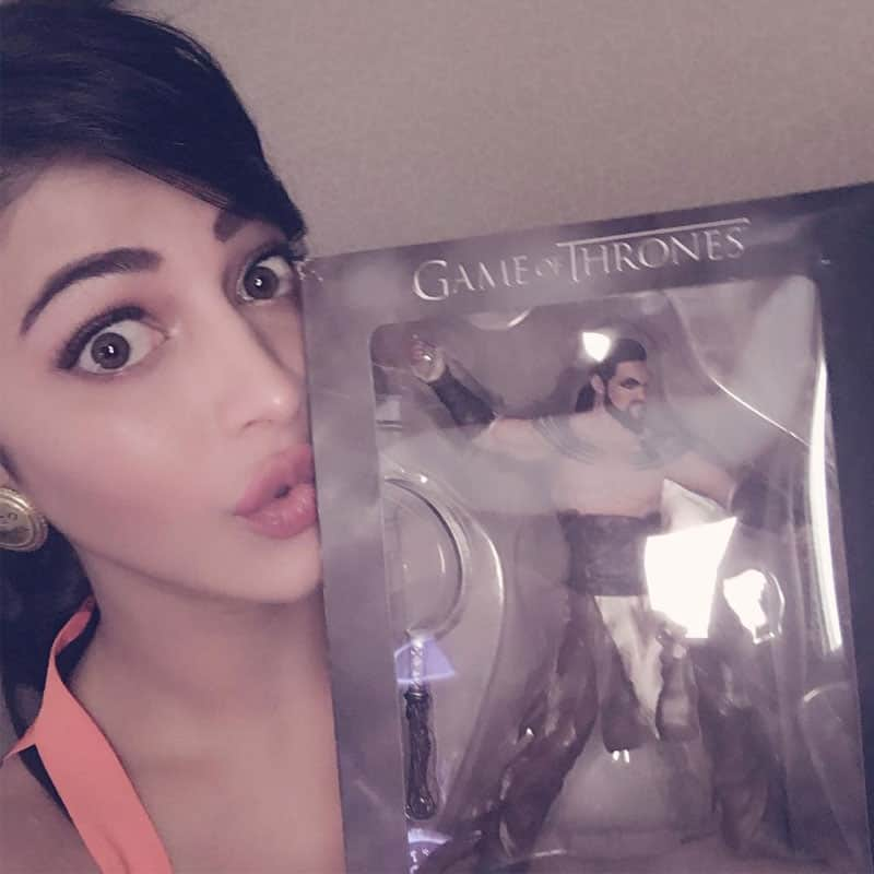 shruti haasan :- With my very own khal drogo for my happy birthday !!!! -instagram