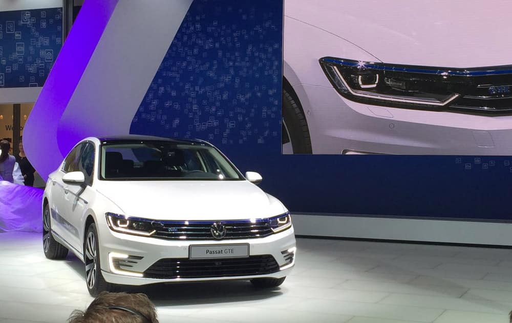 Volkswagen unveils Passat GTE at the Auto Expo 2016.