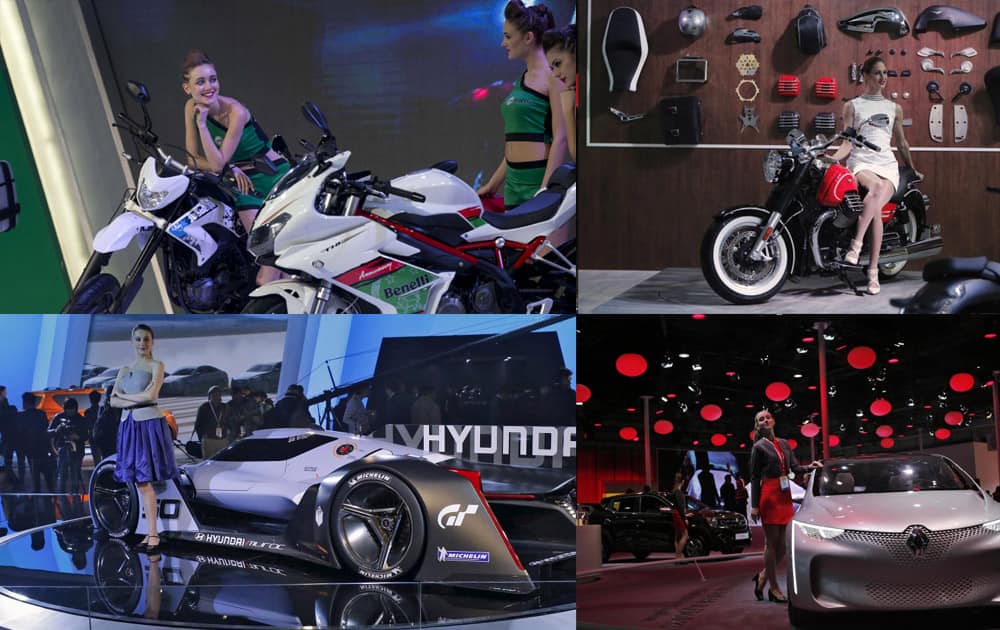 While super bikes and swanky cars garnered media attention at the Auto extravaganza, models posing with these vehicles added to the glamour quotient. Let's have a look at these glamorous models.