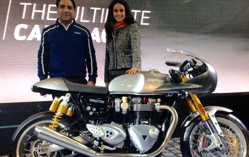 Actress Gul Panag at Auto Expo 2016.