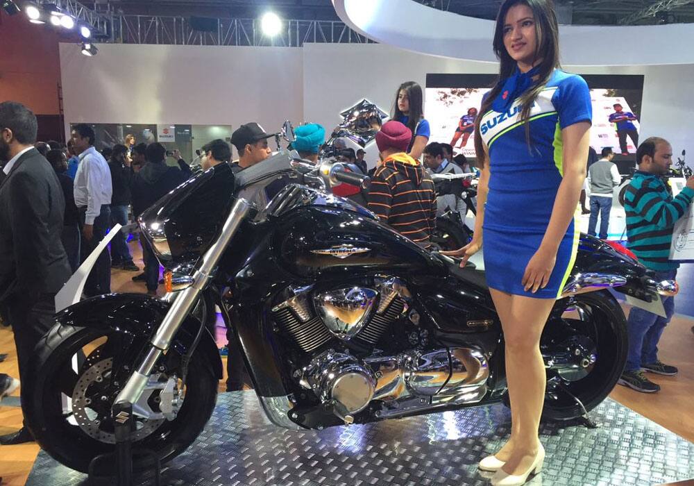 Model at Suzuki India pavillion.