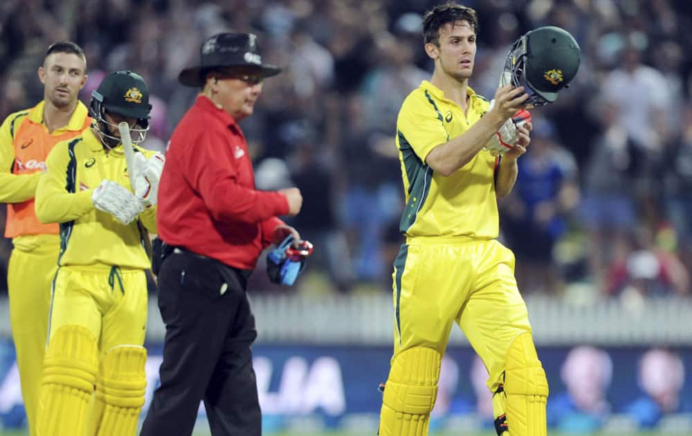 VIDEO: Mitchell Marsh&#039;s controversial dismissal in 3rd ODI against New Zealand
