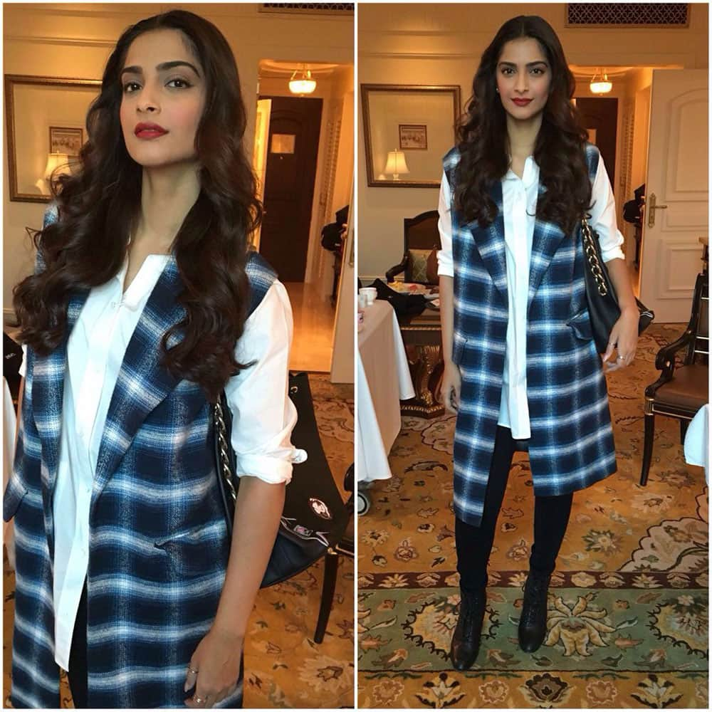 Sonam Kapoor :- Early morning : up and about ! Excited to have kicked off the Max Bupa Walkathon ! Get fit people ! #Neerja -twitter