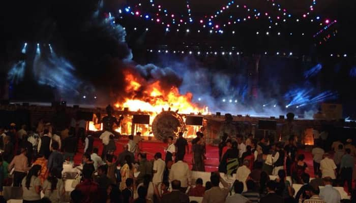 Huge fire at &#039;Make in India&#039; event in Mumbai; no injuries reported