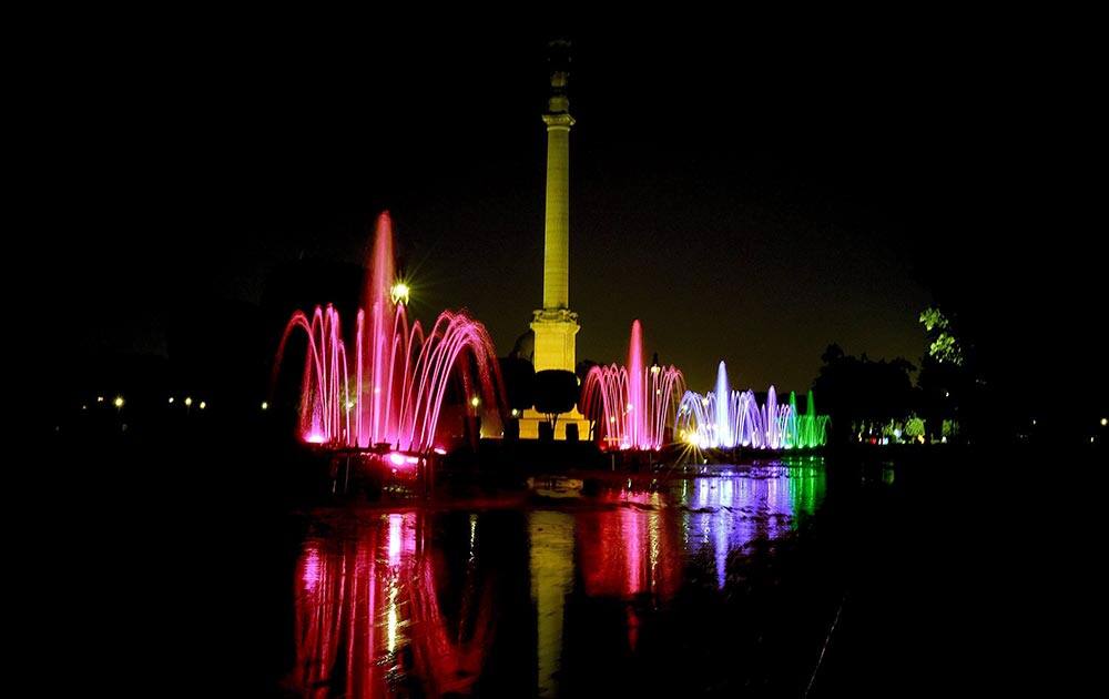 A view of Rastrapati Bhawan in New Delhi.