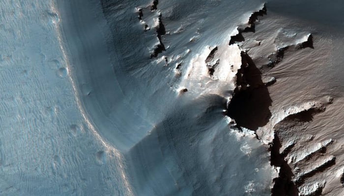 See pic - Jarosite in the Noctis Labyrinthus region of Mars!