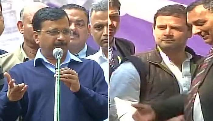 Arvind Kejriwal, Rahul Gandhi join students&#039; march in Delhi; attack Modi govt over JNU row, Vemula suicide