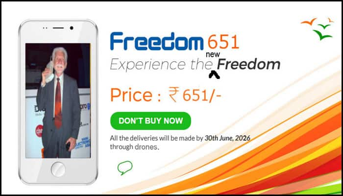 Rs 651 smartphone to take on Freedom 251; to be delivered through drones