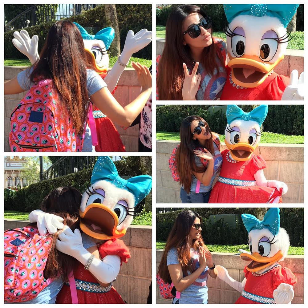 daisy shah :- When Daisy  met Daisy  #disneyisalwaysfun #keepthekidaliveinyou -instagram
