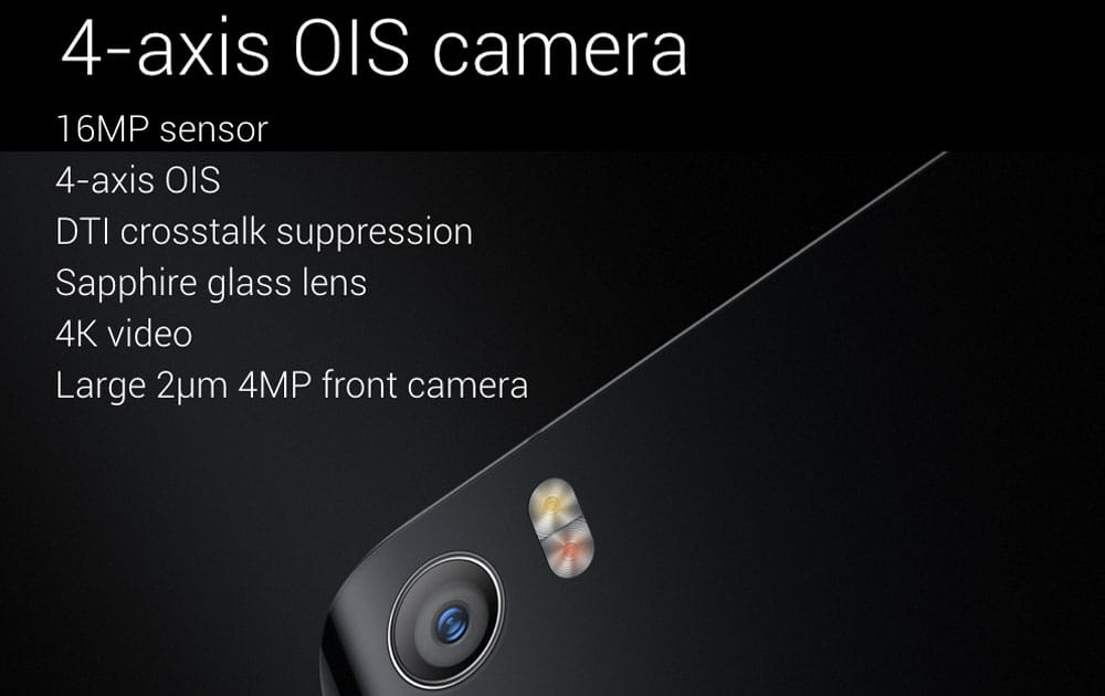 Mi5 comes with a 16MP camera with 4-axis OIS, a Sapphire glass lens that is capable of recording a 4K video.