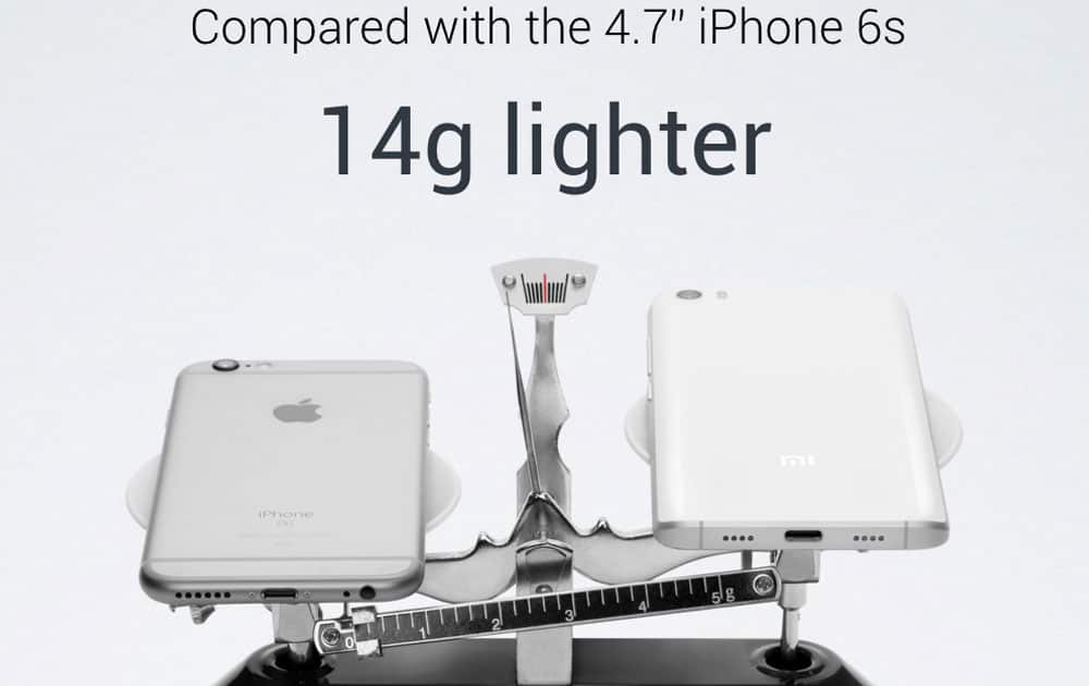 At just 129g, it is lighter by 14g than the 4.7-inch iPhone 6s.