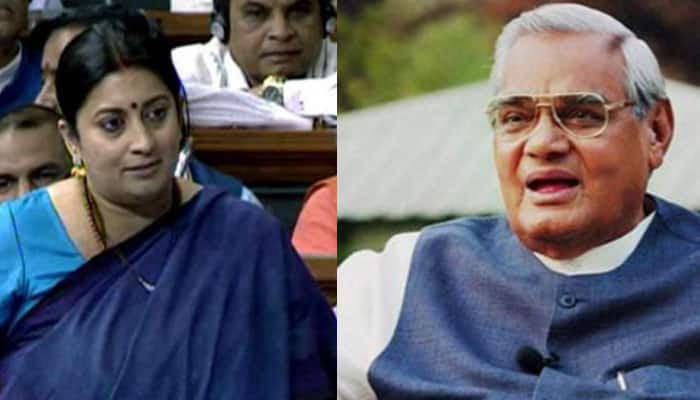 What Smriti Irani said about Atal Bihari Vajpayee during her fiery speech in Parliament