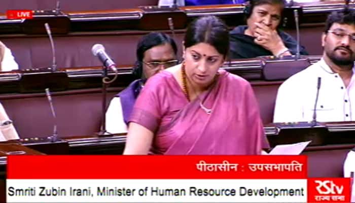 War of words between Smriti Irani and Anand Sharma as HRD minister takes opposition head on in Parliament
