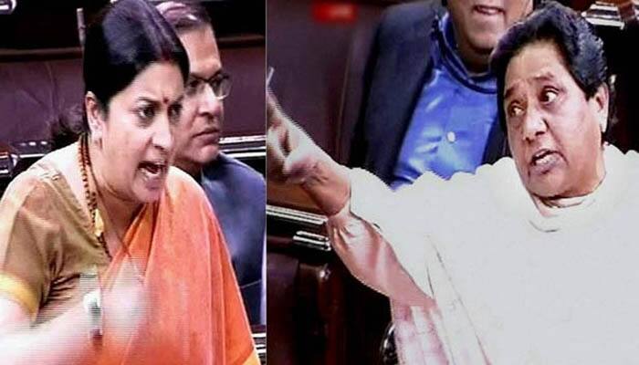 Rajya Sabha uproar: Oppn demands​ apology from Irani, Mayawati accuses her of  &#039;doing drama&#039;