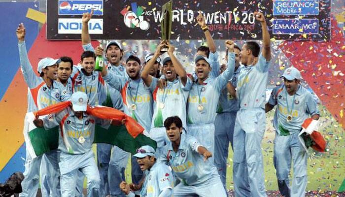 India created history in 2007 when they became the first team to win the ICC WorldT20.

It was skipper MS Dhoni's first major assignment and he went on to complete it with great distinction.

After the match against Scotland was adbandoned due to rain, the Indians beat Pakistan in a tense bowl-out in the second Group D match.

In the next phase, India got off to a bad start with a defeat to New Zealand. However, Dhoni's young warriors regrouped quickly to win the next three games and secure a place in the final.

One of the highlights of the tournament was Yuvraj Singh hitting six sixes against England.

7th Match, Group D: India v Scotland at Durban - Sep 13, 2007 (No result)

10th Match, Group D: India v Pakistan at Durban - Sep 14, 2007 (India won the bowl-out)

13th Match, Group E: India v New Zealand at Johannesburg - Sep 16, 2007 (New Zealand won by 10 runs)

21st Match, Group E: England v India at Durban - Sep 19, 2007 (India won by 18 runs)

24th Match, Group E: South Africa v India at Durban - Sep 20, 2007 (India won by 37 runs)

2nd Semi Final: Australia v India at Durban - Sep 22, 2007 (India won by 15 runs)

Final: India v Pakistan at Johannesburg - Sep 24, 2007 (India won by 5 runs)

India then went on to beat Pakistan in one of the most memorable finals in cricket history.
