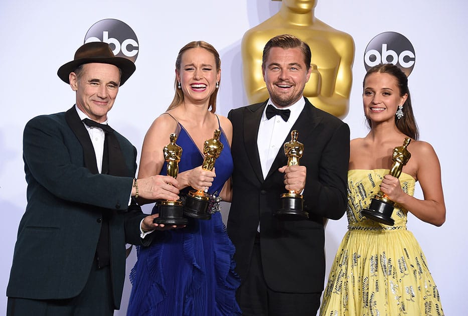 Mark Rylance, winner of the award for best actor in a supporting role for “Bridge of Spies,