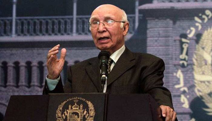 Sartaj Aziz says India top security concern for Pakistan; rules out reducing Nukes