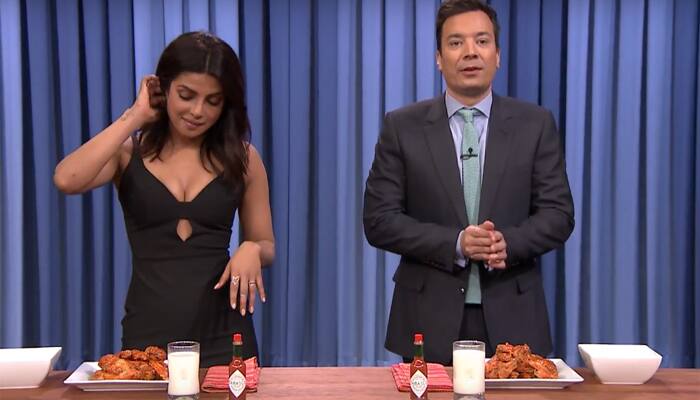 Priyanka Chopra is on fire! Beats Jimmy Fallon in chicken wings eat-off-- Watch video