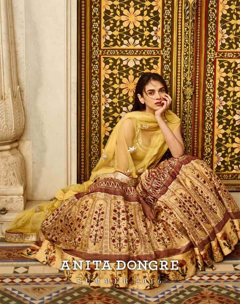 Aditi Rao Hydari :- Coming soon! #LoveNotes summer 2016 by @anitadongre.... Love is a state of mind.... #newcampaign  -twitter