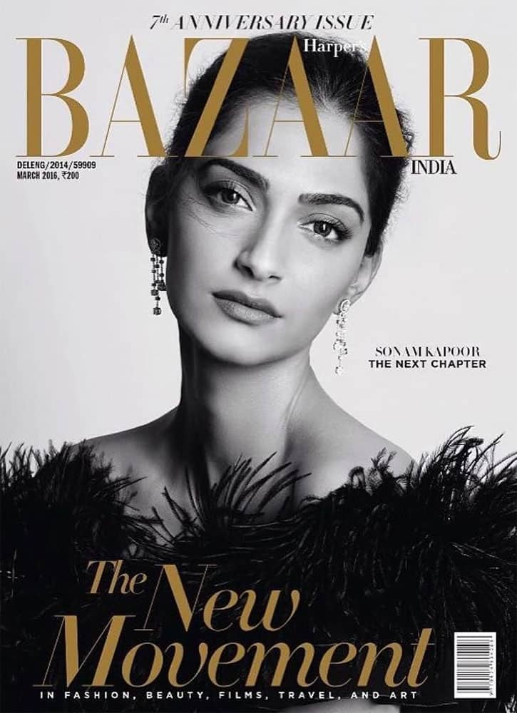 Sonam Kapoor :- I love this! #blackandwhite #vintage #Repost ・・・ Proud to unveil the new 7th anniversary c… -instagram