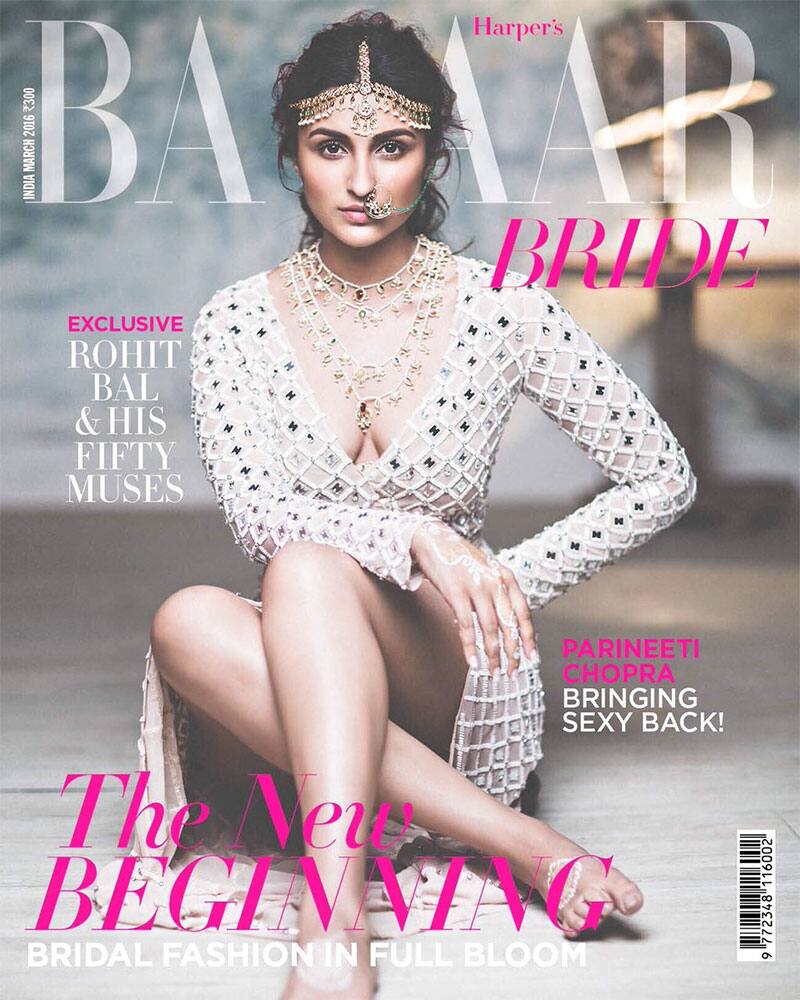 Parineeti Chopra ‏:- Trying something new!! Harpers Bazaar Bride modern bride ;) @prasadnaik24 -twitter