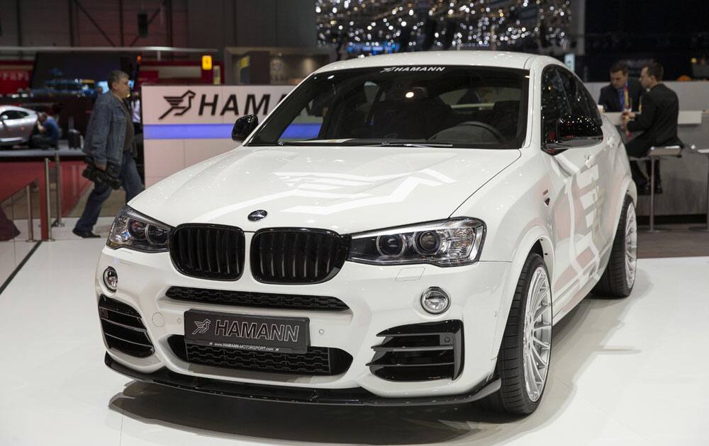 The New concept car Hamann BMW X4 xDrive35d is shown at the 86th International Motor Show in Geneva, Switzerland.