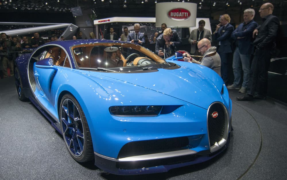 The New Bugatti Chiron is presented during the press day at the 86th International Motor Show in Geneva, Switzerland. 