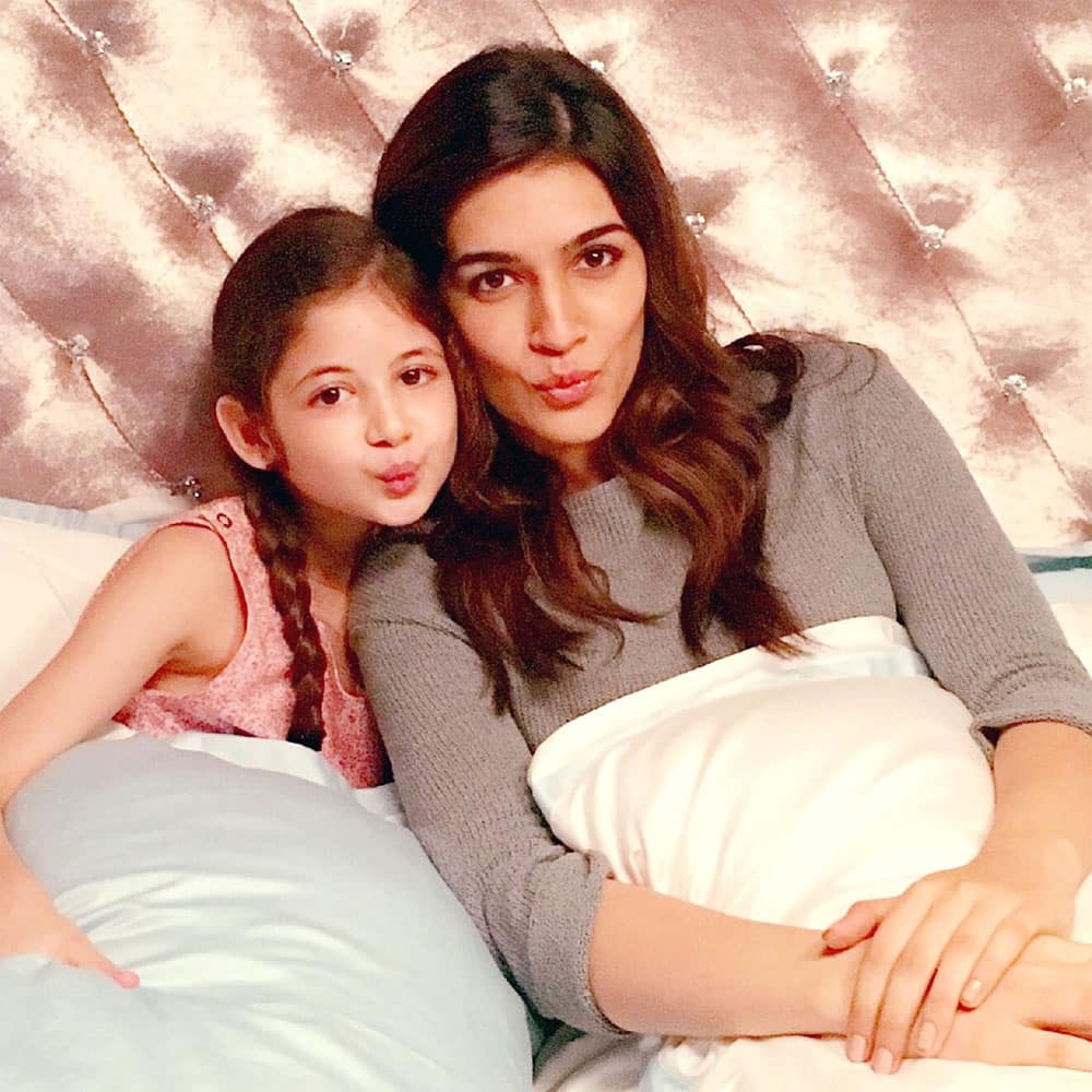 Kriti Sanon ‏:- I taught her how to pout and she did it better than me!! @Harshaali032008 -twitter