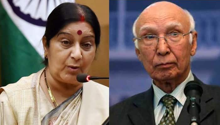 Sushma Swaraj, Sartaj Aziz likely to meet in Nepal during SAARC Summit