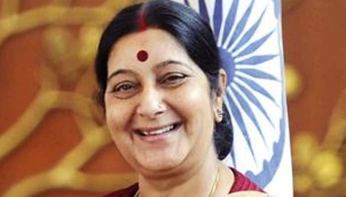 Sushma Swaraj issues &#039;hashtage #SOS&#039; for emergency situation