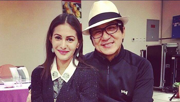 Amyra Dastur gets farewell cake from legendary actor Jackie Chan