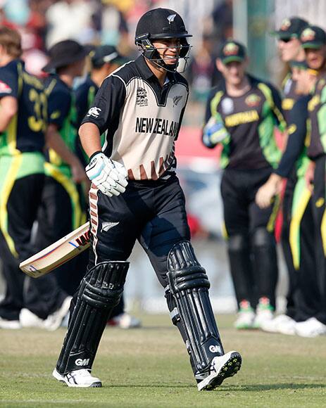 New Zealand's Ross Taylor walks from the field after he was dismissed during their ICC World Twenty20 2016 cricket against Australia at the Himachal Pradesh Cricket Association (HPCA) stadium in Dharamsala.