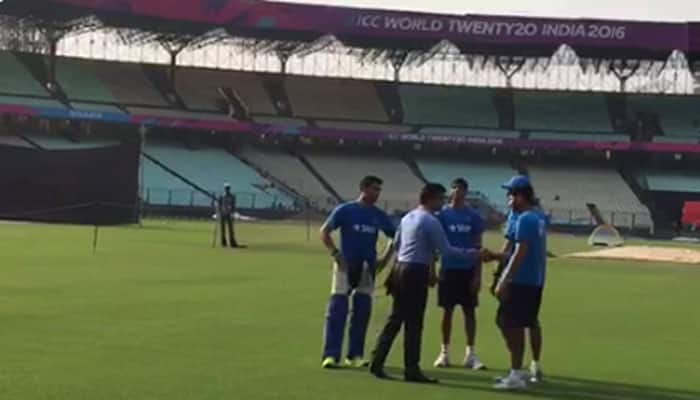 VIDEO: Special guest drops in at Team India nets ahead of Pakistan match at Eden Gardens