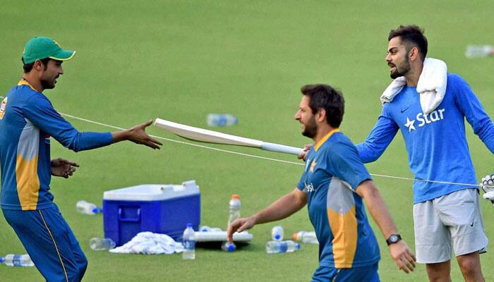 PHOTOS: Virat Kohli mingles with Shahid Afridi, Mohammad Amir ahead of India-Pakistan clash