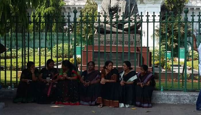 Andhra Pradesh: MLA RK Roja denied entry in House; YSRC MLAs don black in protest