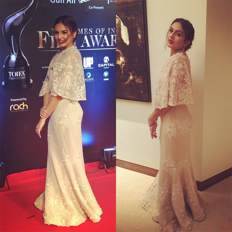 From last night ... #TOIFA2016 Thankooo @SanjanaBatra Mwah Twitter@humasqureshi