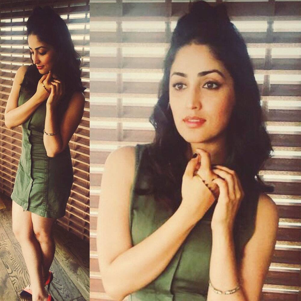 Yami Gautam ‏:- Launched @SamsungMobile #S7 & #S7Edge in Jaipur ! Styled by @anishajain_23 in @DIESEL & hair- makeup @13kavitadas -twitter