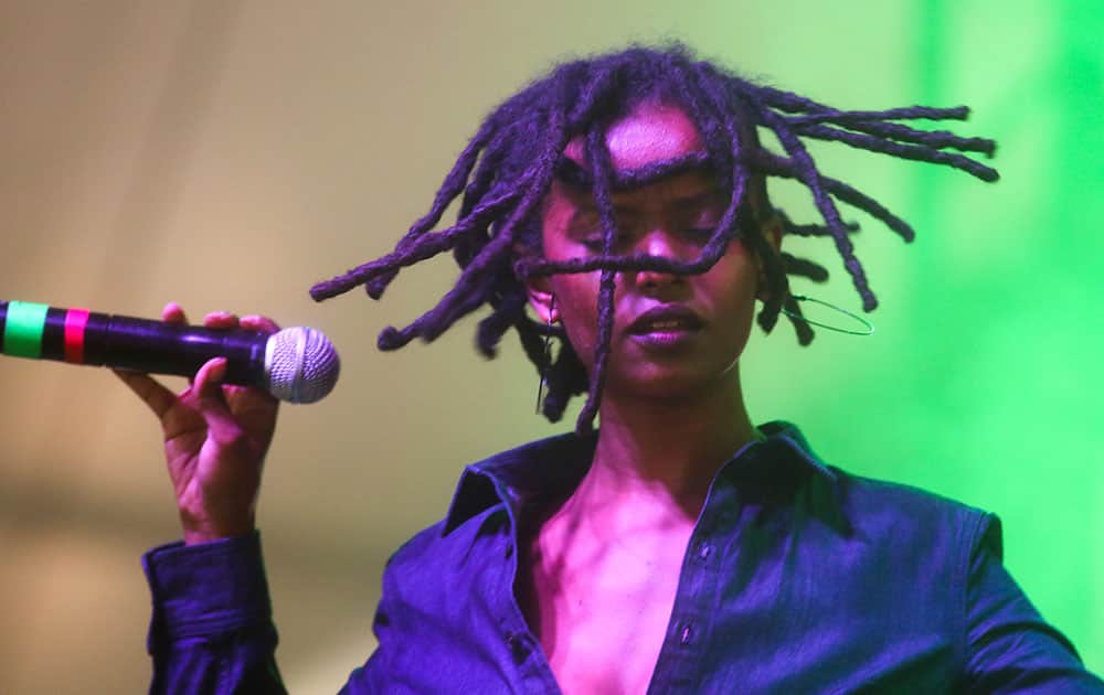 Kelela performs at the FADER FORT Presented by Converse during the South by Southwest Music Festival.