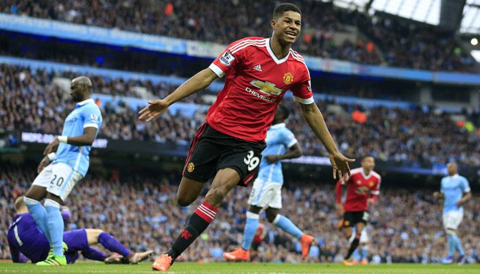 Manchester derby: Marcus Rashford ends City&#039;s title bid as United rise again