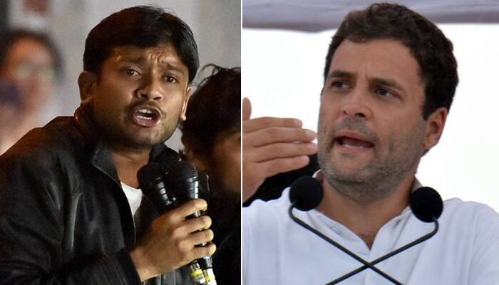 JNUSU president Kanhaiya Kumar meets Rahul Gandhi