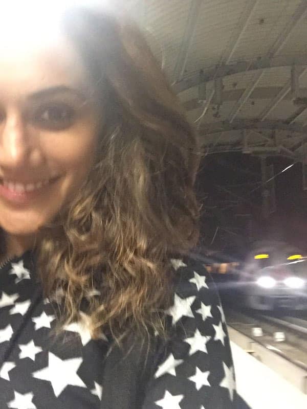 When the going gets tough, The tough get going.... In a metro....After a long day at work...Avoiding the traffic jam - Twitter@taapsee