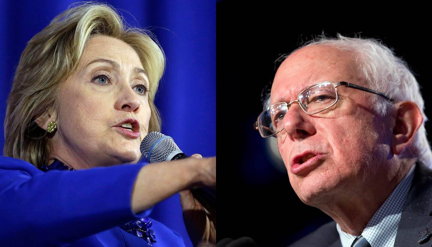 Sanders goes after Clinton lead as three states vote