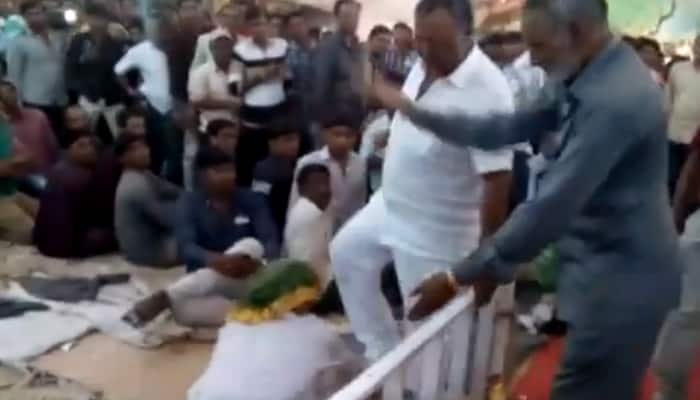 Caught on Camera: BJP Gujarat MP Vitthal Radadiya repeatedly kicks an old man