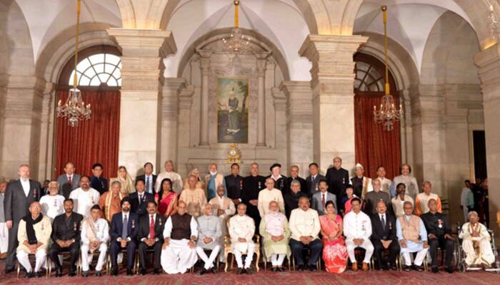 Dhirubhai Ambani, Anupam Kher, Saina Nehwal honoured with Padma awards: Watch ceremony in pics