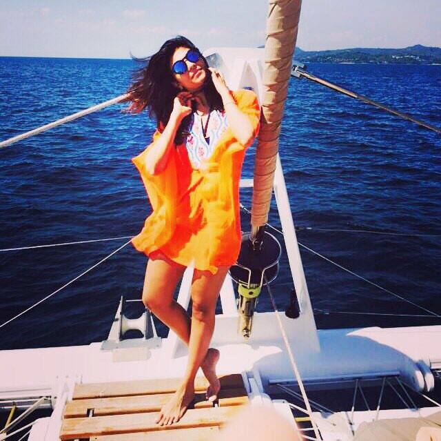 Happiest in the middle of the deep blue sea ! Earlier today in Gorgeous Phuket. Twitter@archanavijaya