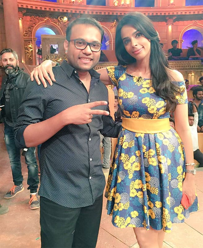 Happy bday @nikuld director & curator of @Bachao_Comedy 4 inviting me! My cheeks still hurt laughing so hard! Twitter@mallikasherawat