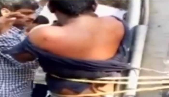 Watch Video: Bengaluru techie tied to an electric pole, beaten up for stalking a woman