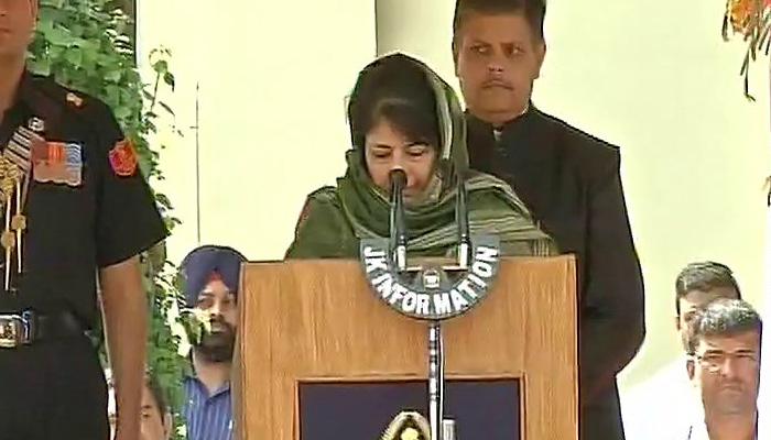 Mehbooba Mufti&#039;s swearing-in ceremony: As it happened
