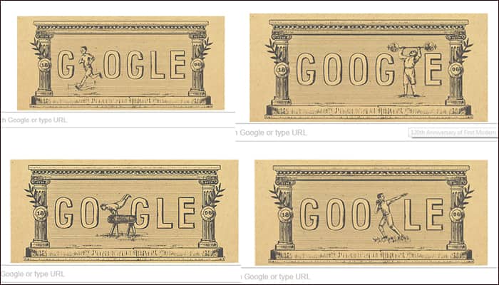 Google celebrates 120th anniversary of first modern Olympic Games with a doodle!