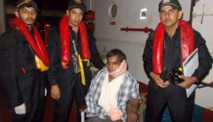 Coast Guard daredevils rescue man from a ship off Mumbai coast